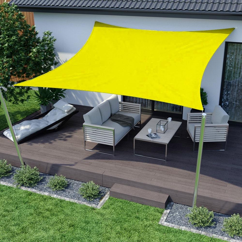 Toile d'ombrage Carré Jaune - Toiles Ombrage