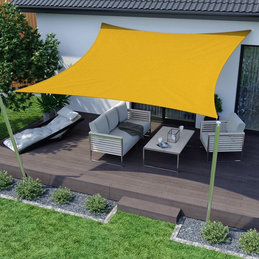 Toile d'ombrage Carré Moutarde - Toiles Ombrage