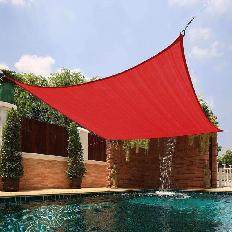 Toile d'ombrage Carré Rouge - Toiles Ombrage