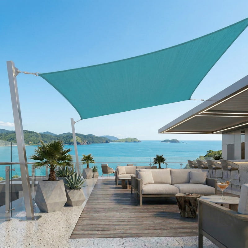 Toile d'ombrage Carré Turquoise - Toiles Ombrage