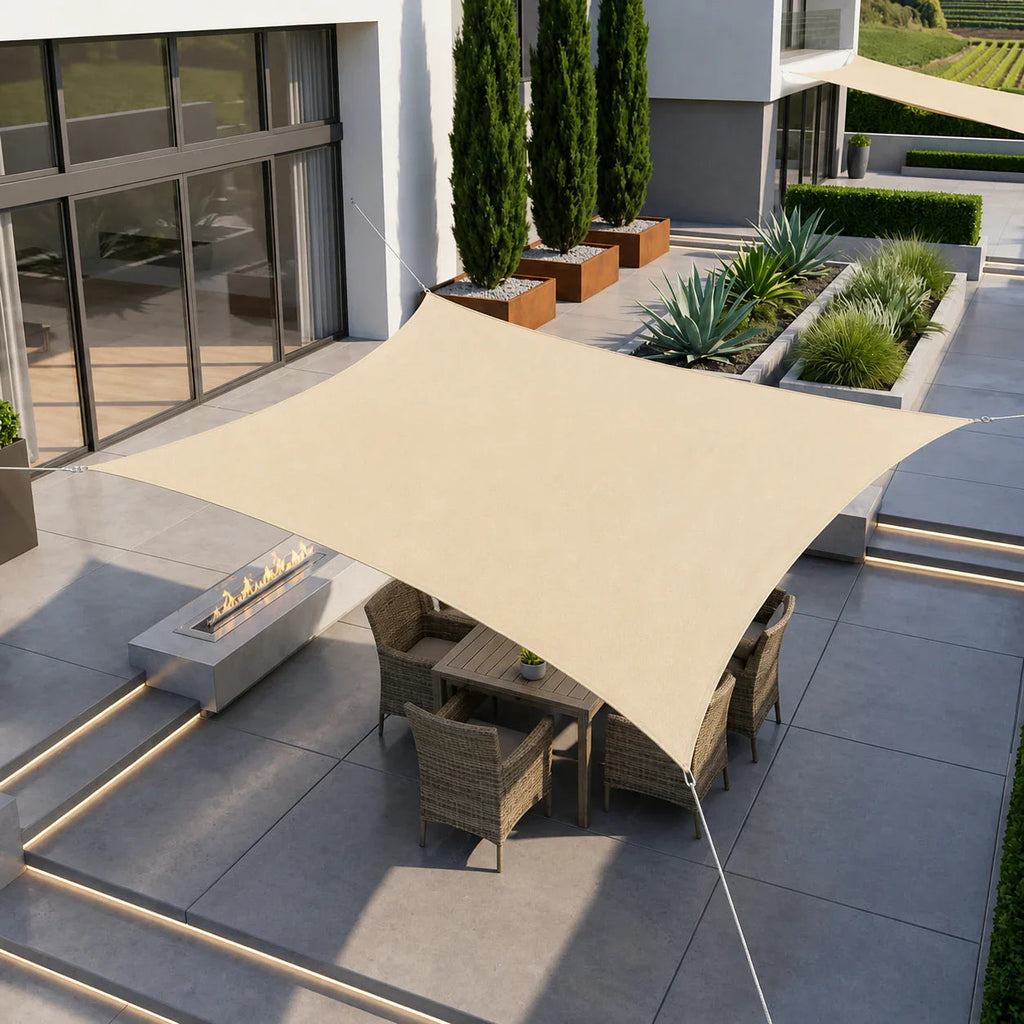 Toile d'ombrage Rectangulaire Beige - Toiles Ombrage