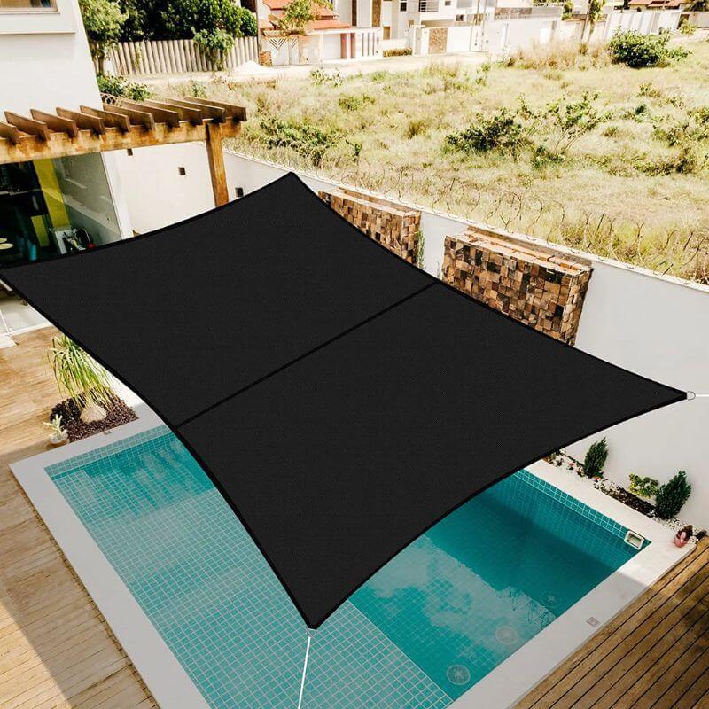 Toile d'ombrage Rectangulaire Noir - Toiles Ombrage