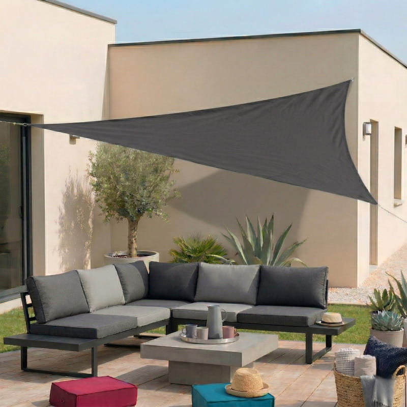 Toile d'ombrage Triangulaire Anthracite - Toiles Ombrage
