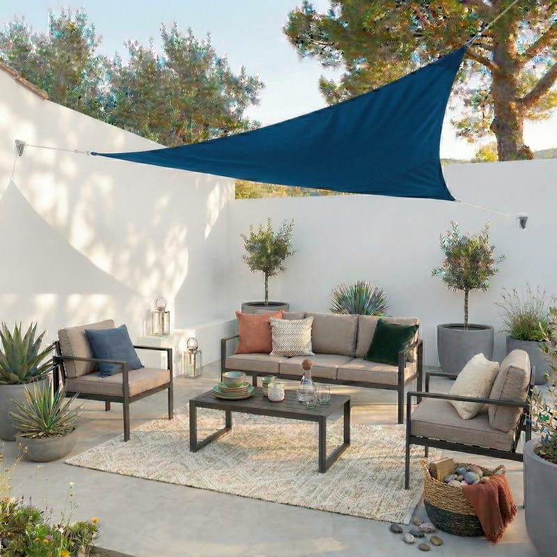 Toile d'ombrage Triangulaire Bleu - Toiles Ombrage