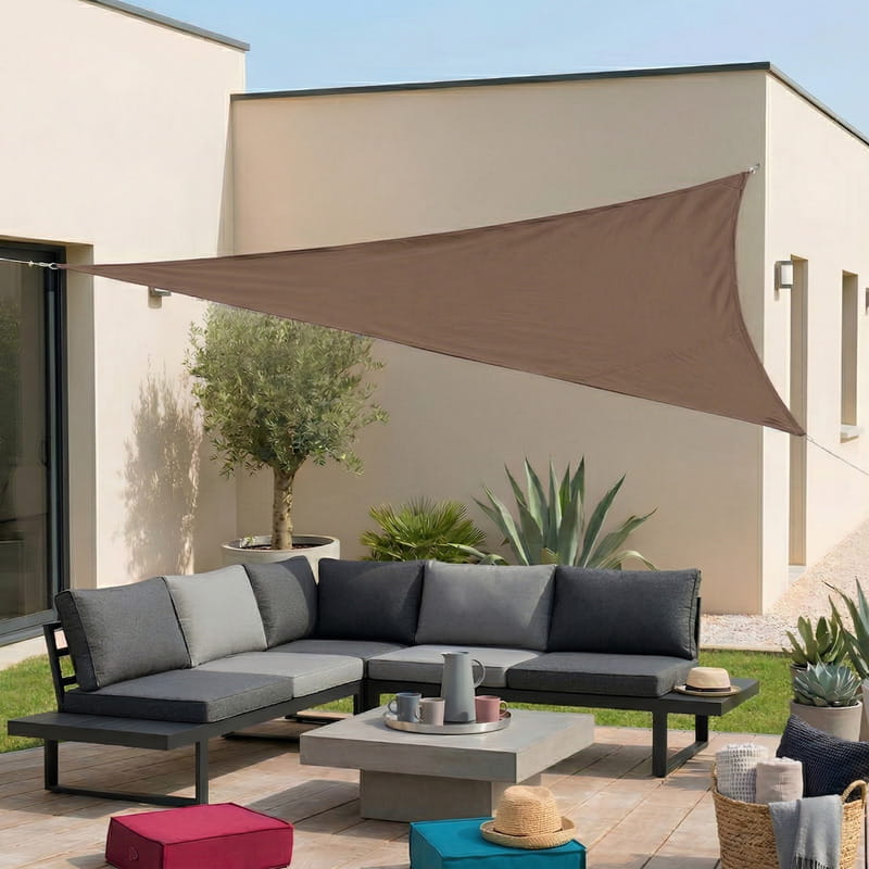 Toile d'ombrage Triangulaire Marron - Toiles Ombrage