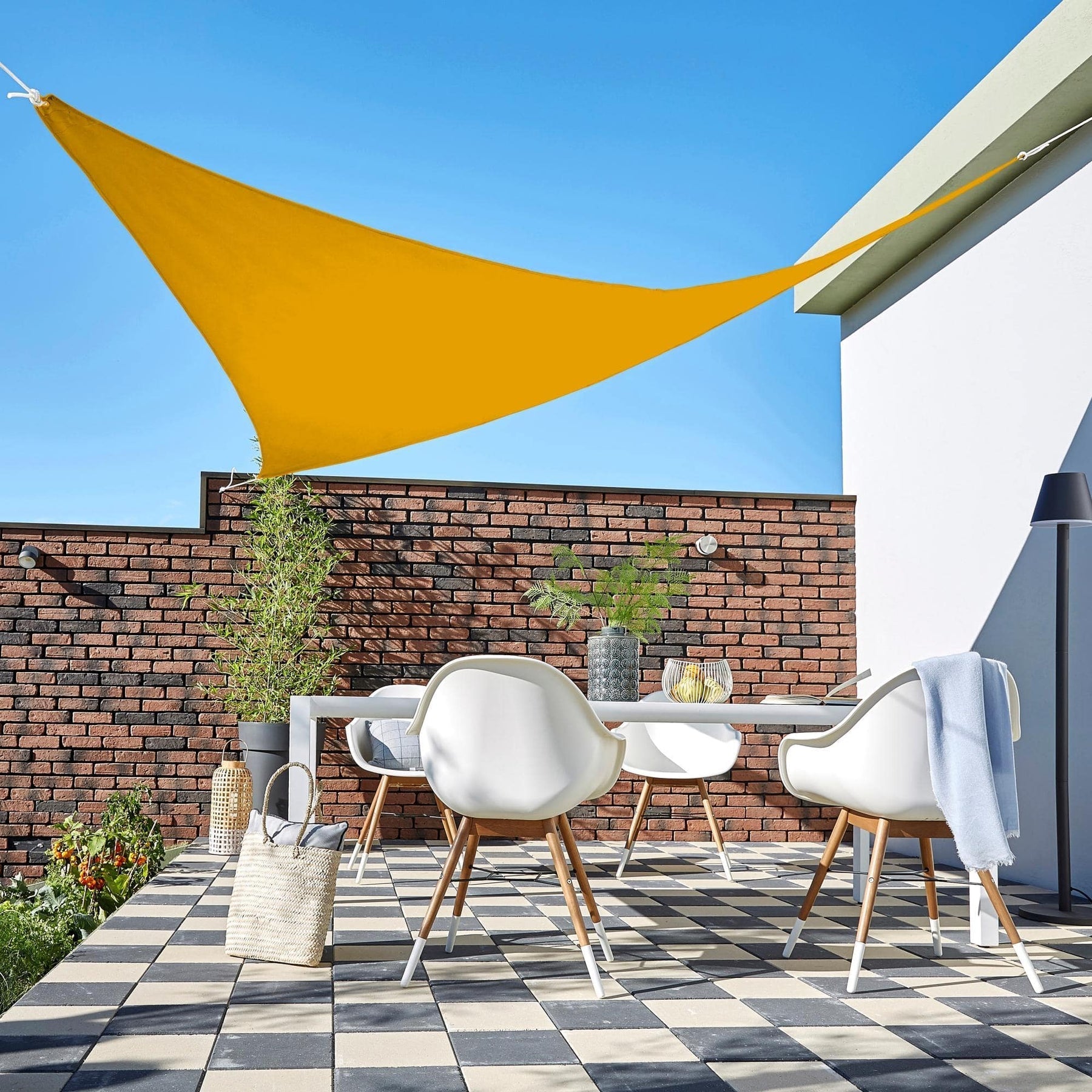 Toile d'ombrage Triangulaire Moutarde - Toiles Ombrage