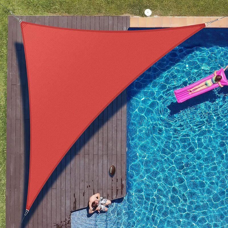 Toile d'ombrage Triangulaire Rouge - Toiles Ombrage