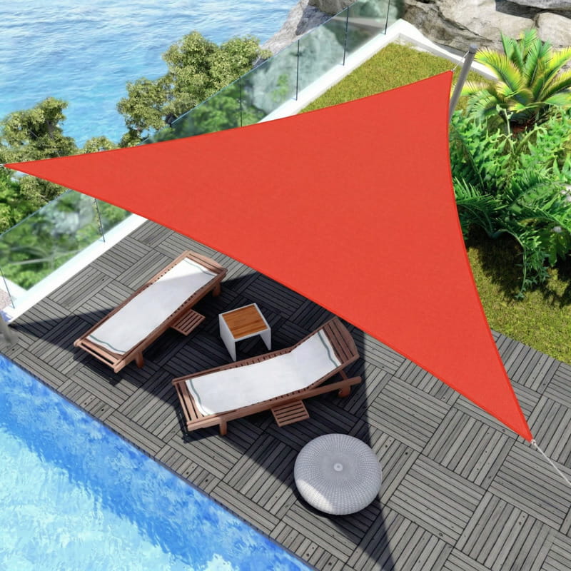 Toile d'ombrage Triangulaire Rouge - Toiles Ombrage