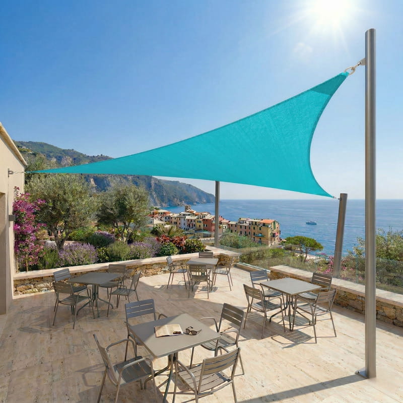 Toile d'ombrage Triangulaire Turquoise - Toiles Ombrage