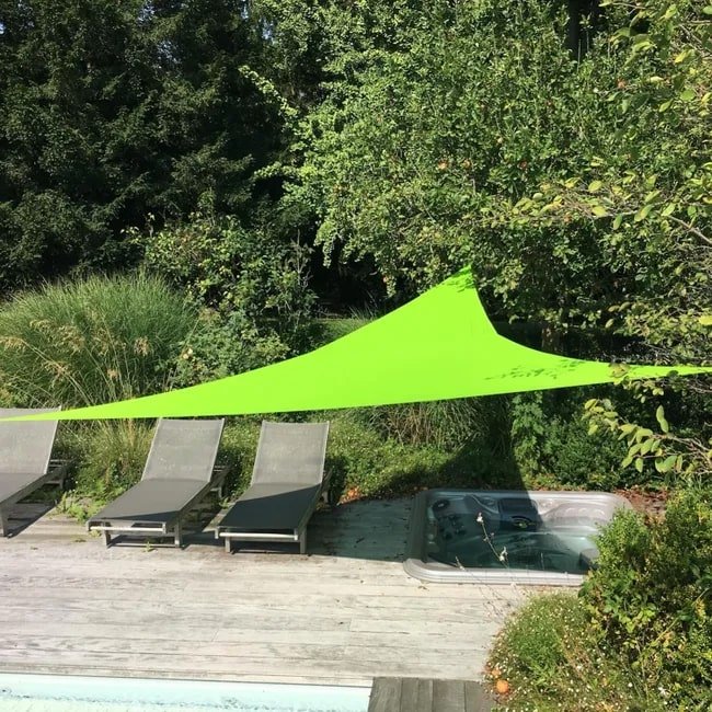 Toile d'ombrage Triangulaire Verte - Toiles Ombrage