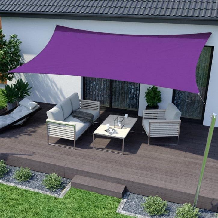 Toiles d'ombrage Rectangulaire Violet - Toiles Ombrage